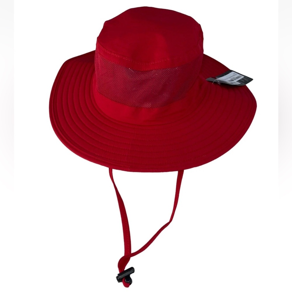 New PGA TOUR Men's Standard Boonie Hat w/ Chin Strap, Chili Pepper Red